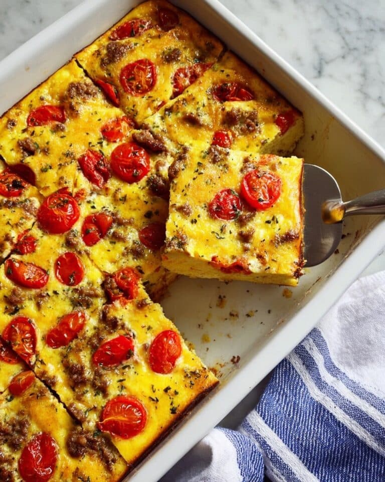 Vegan Breakfast Casserole with Hash Browns, Veggie Sausages, and Just Egg Recipe