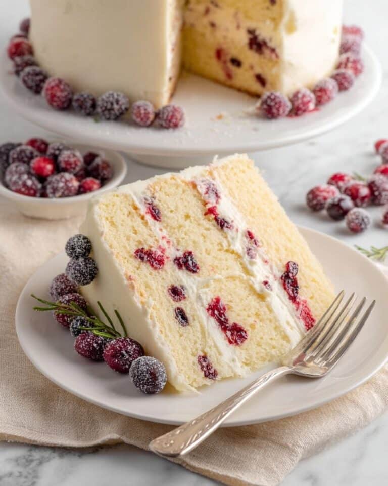 Easy Cranberry Cake with White Chocolate Cream Cheese Frosting Recipe