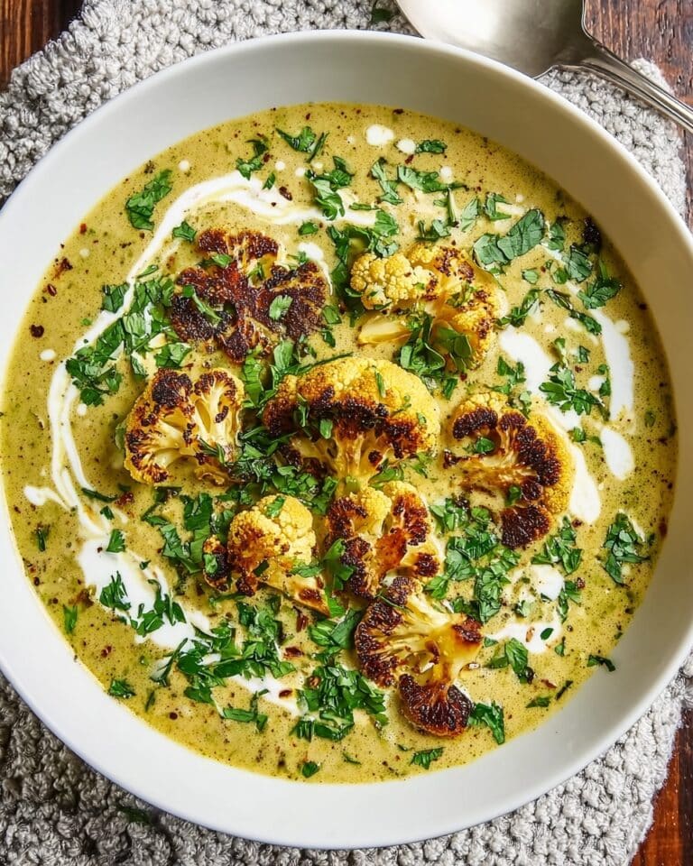 Mediterranean Cauliflower Soup with Herbs and Olive Oil Recipe