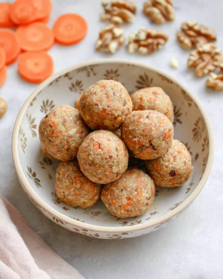 Carrot Nut Date Energy Balls Recipe