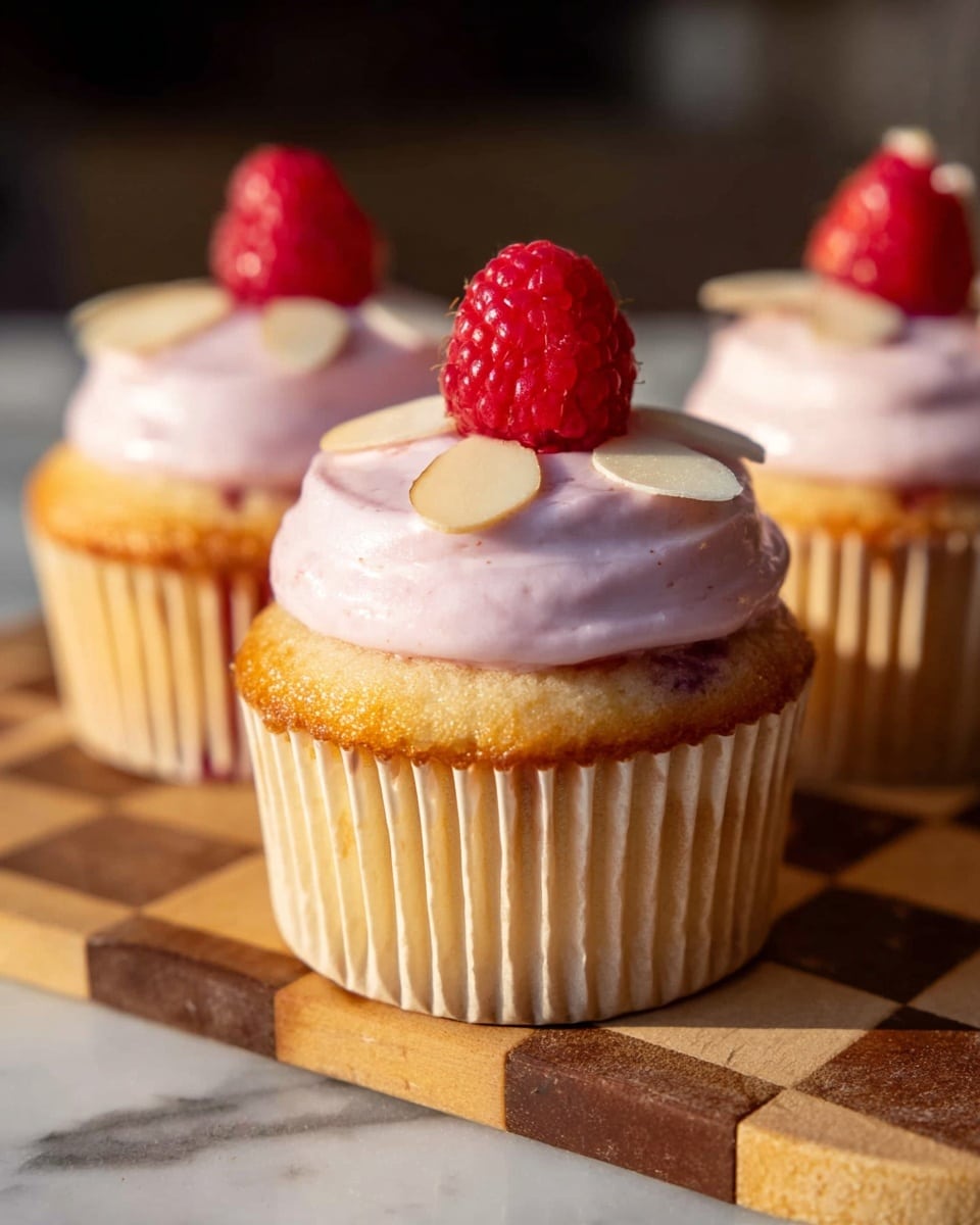 A close-up top view of a bowl filled with light pink whipped cream or frosting, thick and swirled with soft peaks and smooth ridges visible throughout the surface, the bowl is white and placed on a wooden checkered board, with pale pink flowers in a glass vase to the upper left and a white bowl filled with bright red raspberries to the upper right, set against a white marbled textured surface. photo taken with an iphone --ar 4:5 --v 7