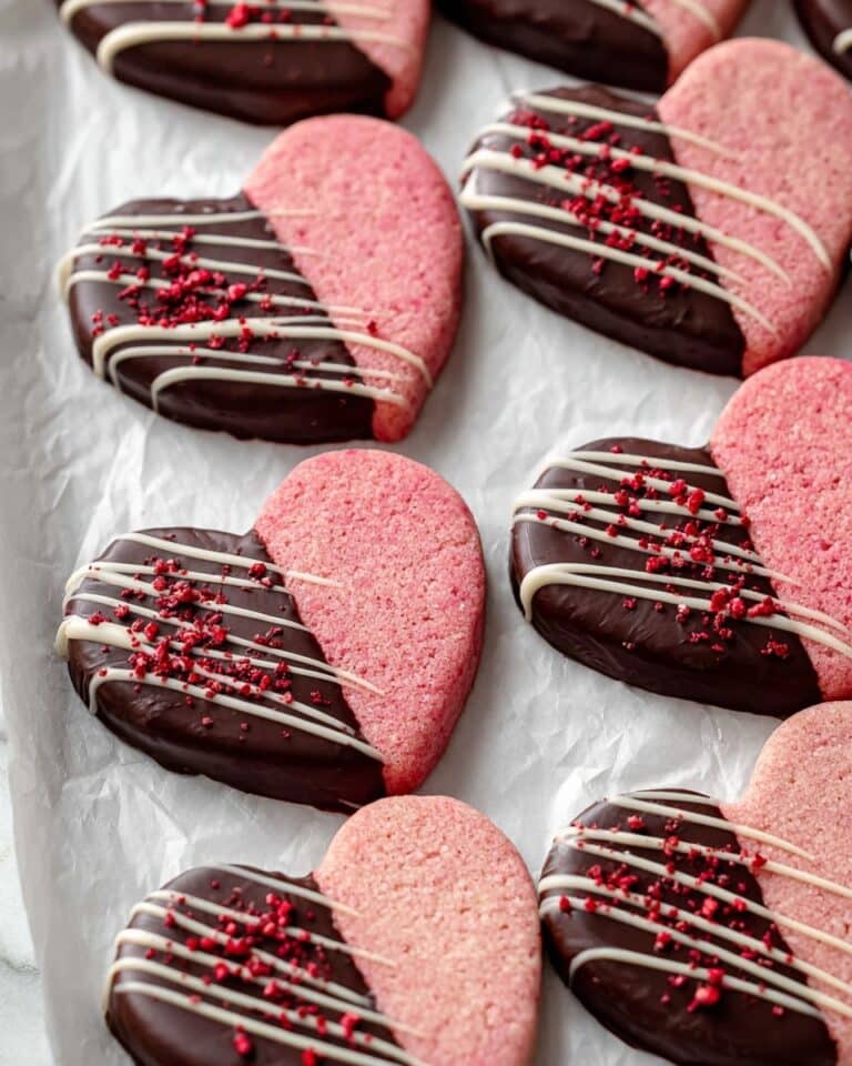 Raspberry Sugar Cookies with Chocolate Drizzle Recipe