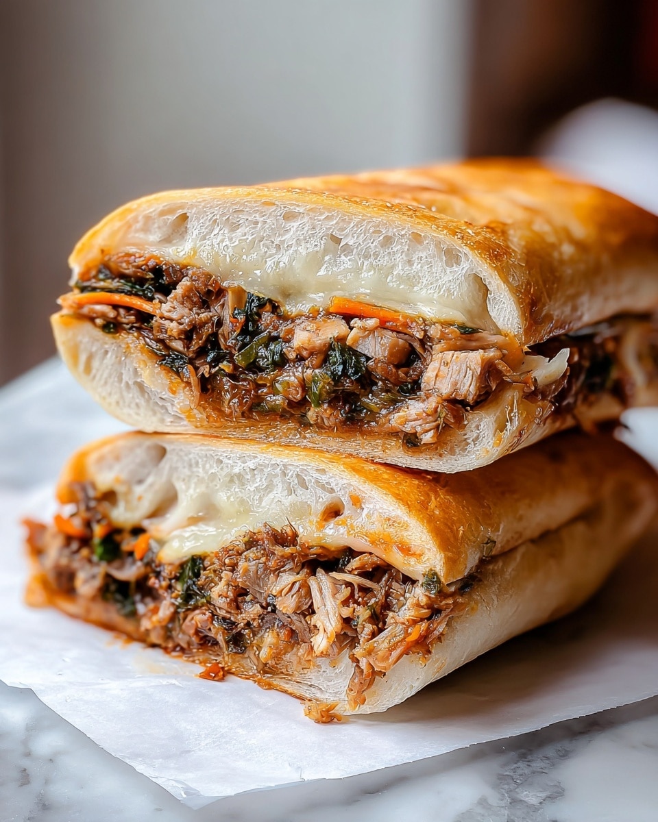 The image shows cooking ingredients laid out on a wooden surface with a textured light brown wall in the background. There are three clear glass bowls, one with thinly sliced raw red meat, another with bright green sliced peppers, and a third with reddish-orange chopped kimchi. A small clear bowl contains light brown granules, and another bowl holds white sliced onions. A wicker basket holds three light brown sandwich rolls topped with sesame seeds. Behind, there are four bottles: one large bottle with a green cap and label, a black pepper grinder, a red bottle with a red lid, and a small bottle with a yellow lid labeled sesame oil. A package of sliced white cheese is also visible near the bowls. photo taken with an iphone --ar 4:5 --v 7