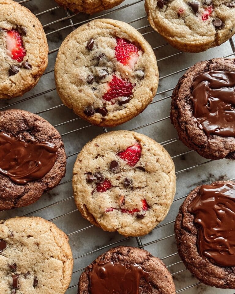 Chocolate Dipped Strawberry Chocolate Chip Cookies (Refined Sugar Free) Recipe