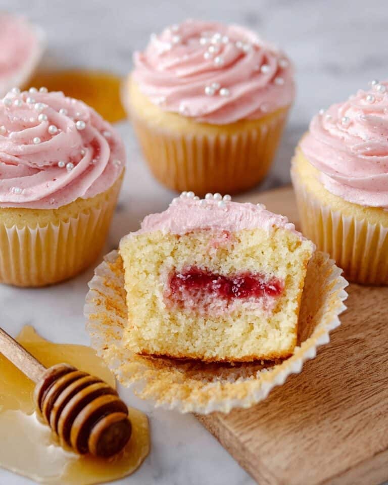 Rhubarb Honey Cupcakes Recipe