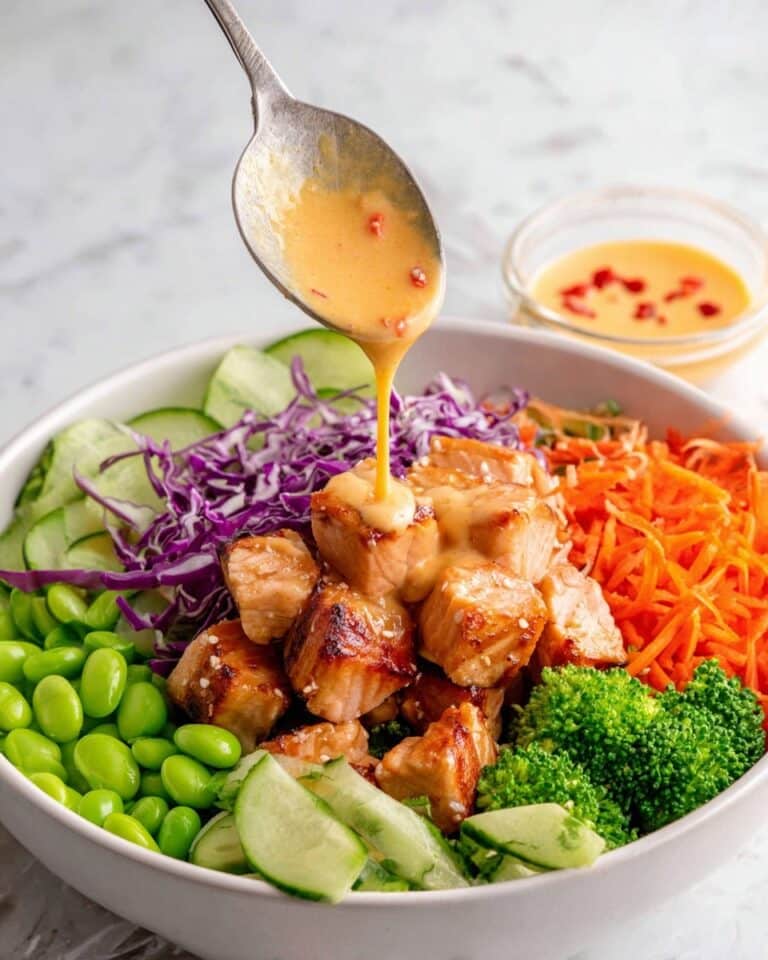 Air Fryer Bang Bang Salmon Bowls Recipe