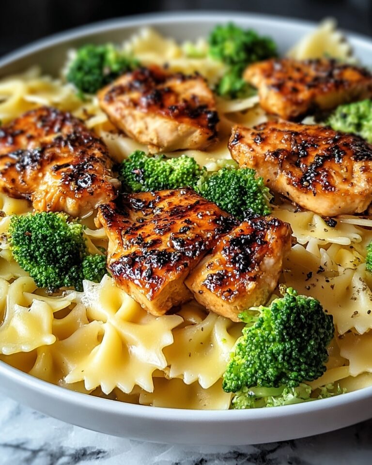 Cowboy Butter Lemon Bowtie Chicken with Broccoli Recipe