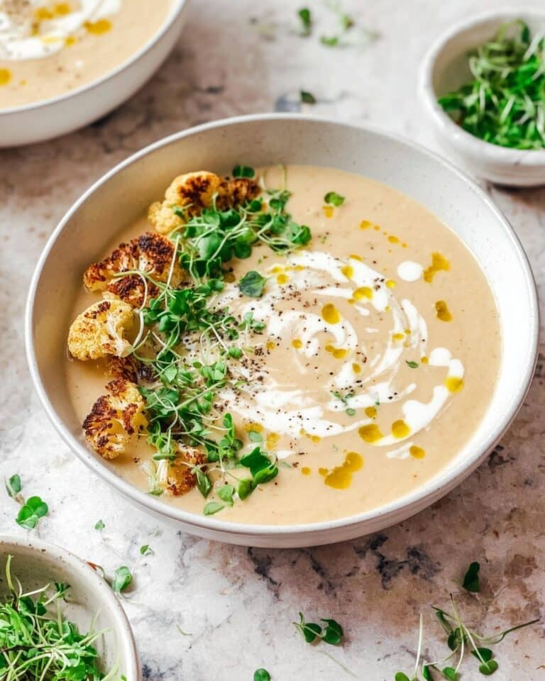 Roasted Garlic Cauliflower Soup Recipe