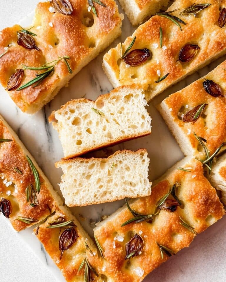 Sourdough Focaccia with Roasted Garlic & Rosemary Recipe