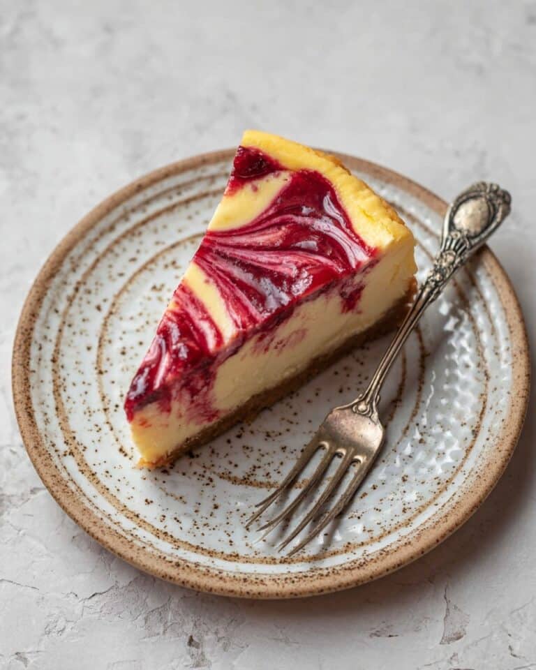Lemon Raspberry Swirl Cheesecake Recipe