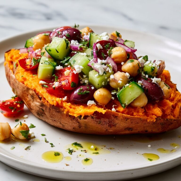 Mediterranean Stuffed Sweet Potatoes Recipe